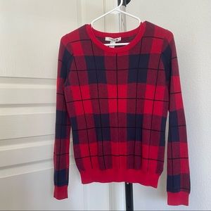 100% Cotton Plaid Sweater